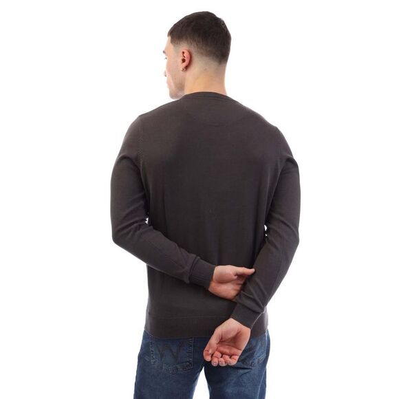 Weekend Offender Mens Argentina Cotton Crew Neck Sweatshirt / Charcoal